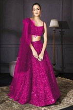 Stylish Look Heavy Velvet Lehenga Choli With Pink Color Dupatta For Function