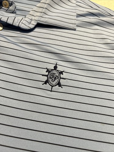 Peter Millar Men’s Polo Shirt Mens Large Striped Short Sleeve - Picture 2 of 11