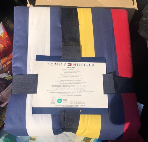 Tommy Hilfiger Retired BAY STRIPE Cotton 2pc TWIN X LONG Comforter Set SALE - Picture 4 of 4