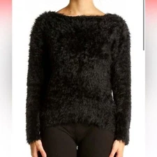 IÉNA SLÖBE Black Fuzzy Designer sweater Medium Soft Fuzzy Minimalist  Capsule