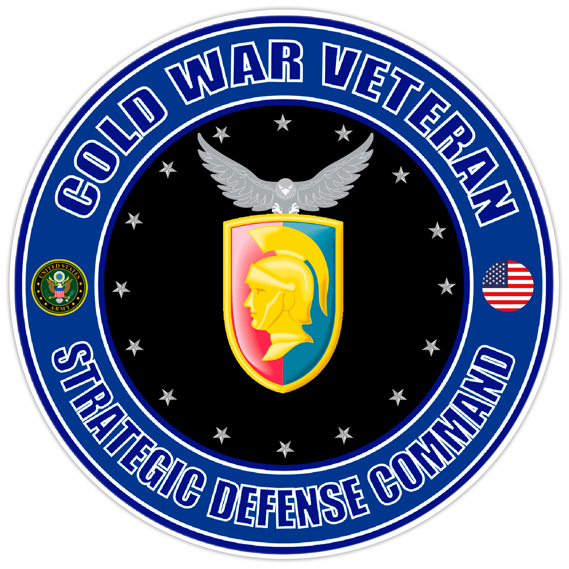 Cold War Veteran Strategic Defense Command Bumper Sticker Military Decal 5"