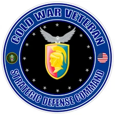 Cold War Veteran Strategic Defense Command Bumper Sticker Military Decal 5"