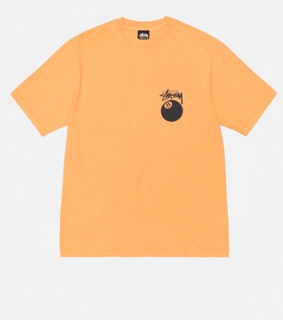 Stussy 8 Ball Pigment Dyed Tee Large Orange New With Tags | eBay