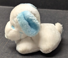 Vintage Rare 1960's Mini Laying Snoopy Pastel Blue Baby Rattle Plush 3"H x 3.5"L