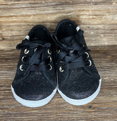 Keds Kate Spade Black Glitter Sneakers Infant Shoes Size 2M