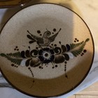 VTG Mexican Tonala Pottery Plates Set of 2 Boho Bird To Hang, 2 Mugs & 2 Plates — photo 10