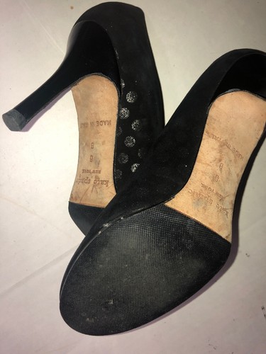 Kate Spade High Heels Black Suede Polka Dots Size 6 - Picture 5 of 7