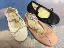 Danshuz Ballerina Full Sole Leather Flat Ballet Shoe Toddler Size 9.5 to Kid 2
