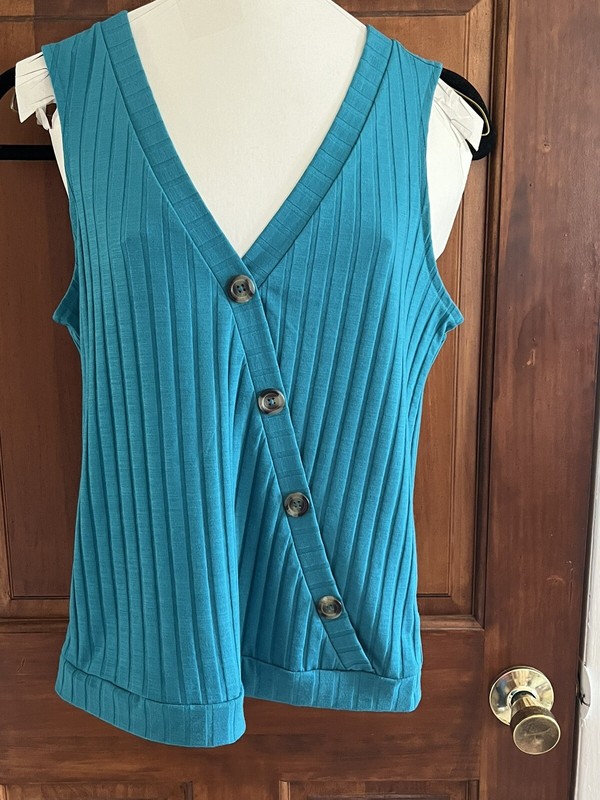 Worthington from JCPenney Ladies V-Neck Top NEW With Tags Blue Size M