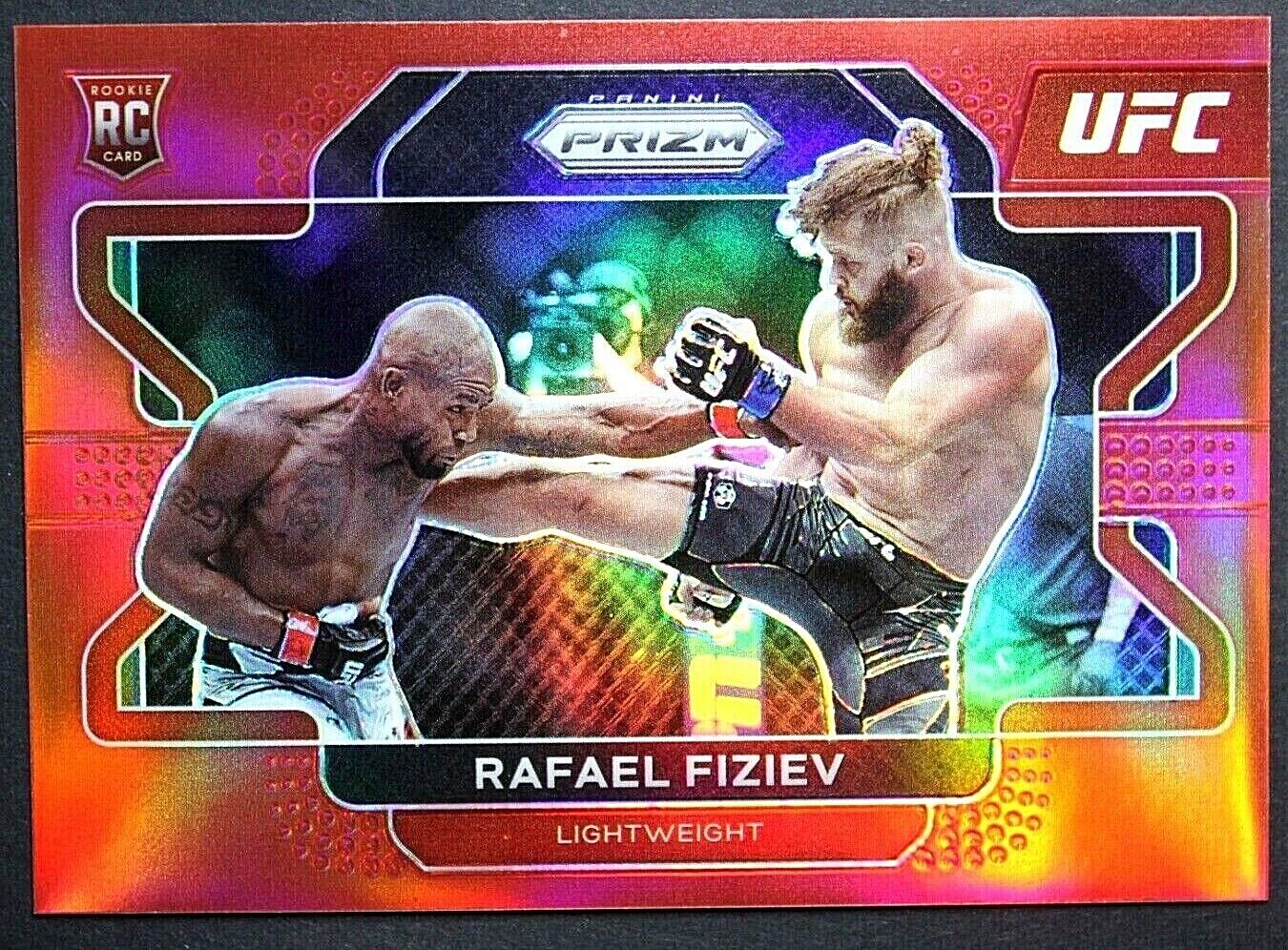 2022 Panini UFC Prizm Rafael Fiziev RC 82 /299 Red Prizm Rookie 💎🔥💎🔥