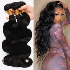 Virgin Human Hair Extensions Bundles Brazilian Hair Bundles Weave Weft 1-4BUNDLE
