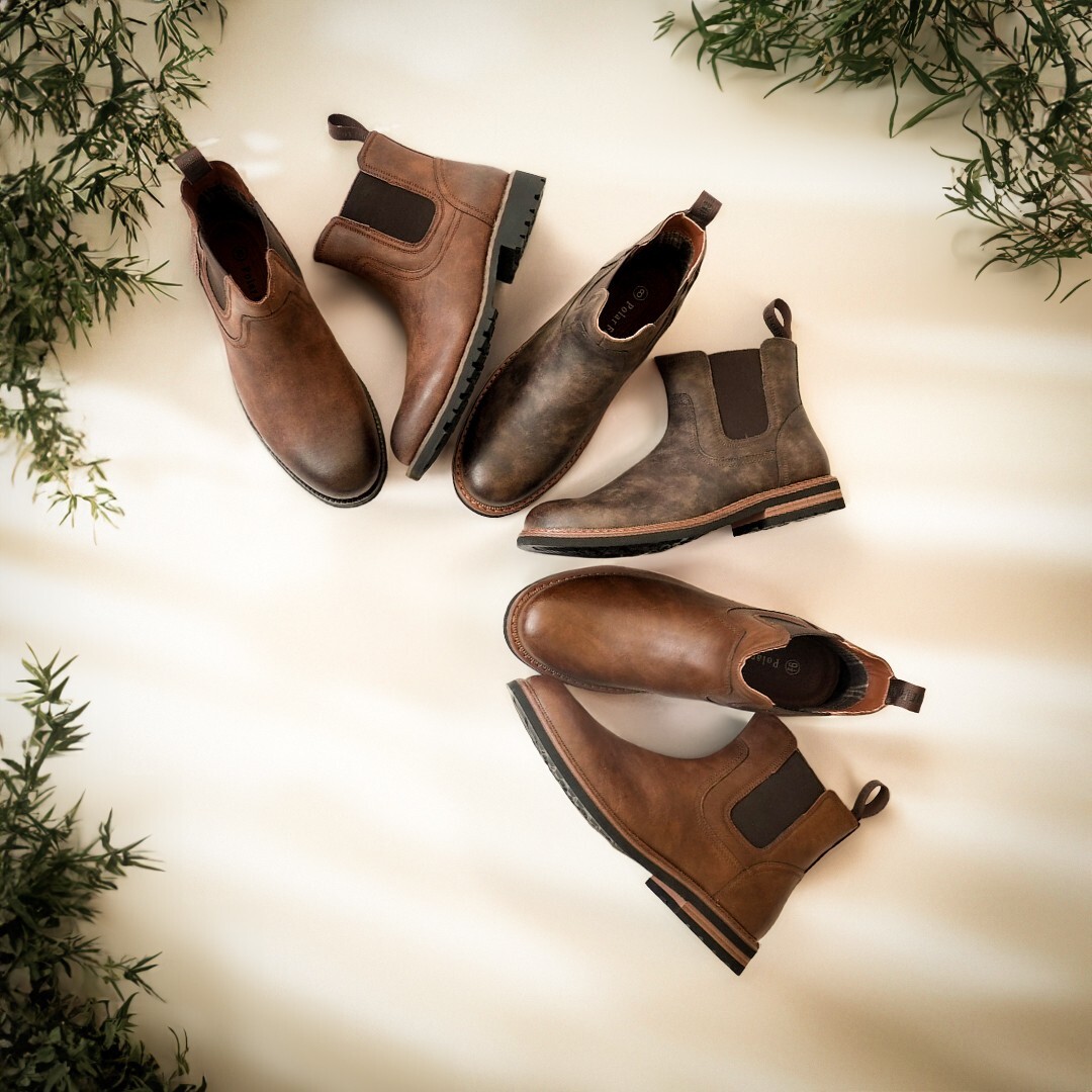 Polar Fox DUNCAN Rambler Style Distressed Vegan Leather Western