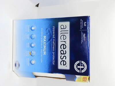 ALLEREASE FLEXFIT ZIPPERED MATTRESS PROTECTOR FULL ~NEW~ # 