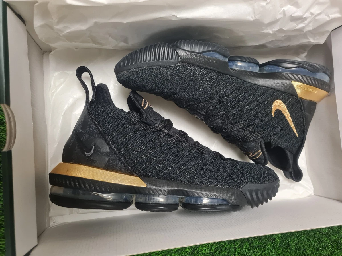 Nike LeBron 16 Black Metallic Gold - огромный выбор по лучшим