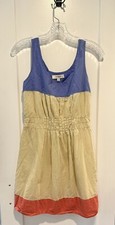 Umgee USA Dress Size M Tank Top Sleeveless Yellow Blue Orange Vintage Stripe