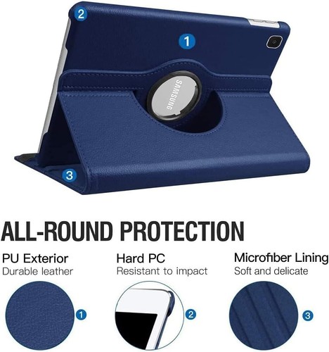 Samsung Galaxy Tab A8 10.5" 2022 (SM-X200) 360 Smart Leather Rotating Case Cover - Picture 16 of 37