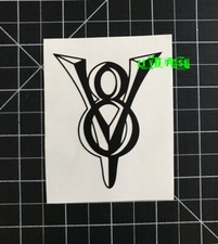V8 EMBLEM BADGE DECAL STICKER VINYL flathead hot rod muscle car classic car 