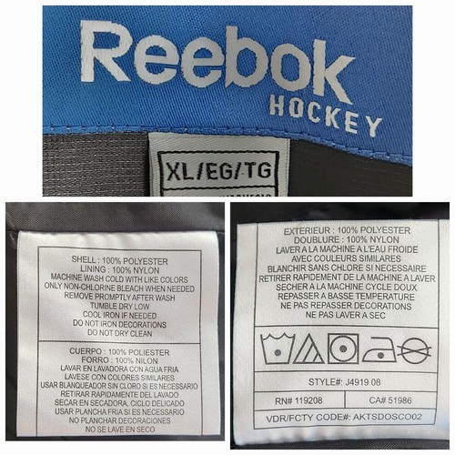 Mid-2000s Reebok Hockey Warm-Up Jacket Men’s XL Rbk Windbreaker Black Unworn - Picture 14 of 19