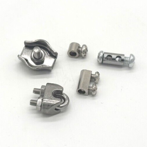 Drahtseil Lüsterklemmeneinsatz m. Schrauben, Drahtseilklemmen für Seil Ø 1-3,0mm