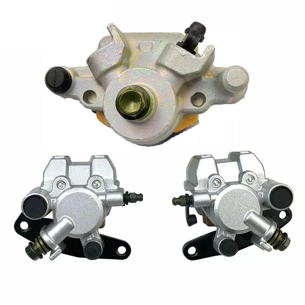 Front and Rear Brake Caliper with Pads for Yamaha Kodiak 400 450 YFM400/450 Models 2005-2006