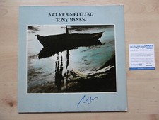 Tony Banks "Genesis" Autographs Signed LP Cover "A Curious Feeling" Vinyl ACOA