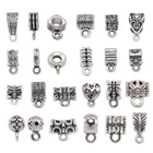 20pcs Tibetan Silver Metal Loose Spacer Charms Beads Connector Bails for Pendant