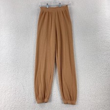 Skims Jogger Sweat Pants Women Size XS Brown Pull On Waffle Elastic Waist Lounge