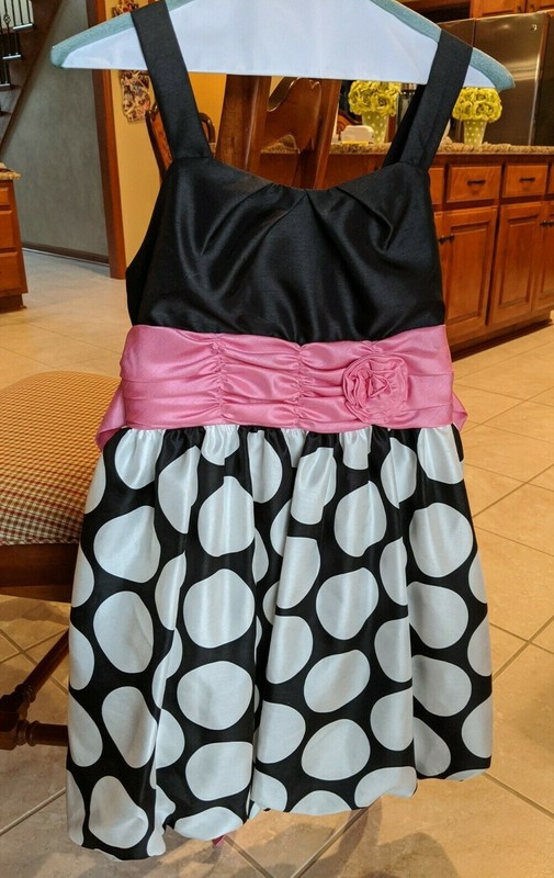 Bonnie Jean Girls Multi-Color Satin Dress (Size 16)