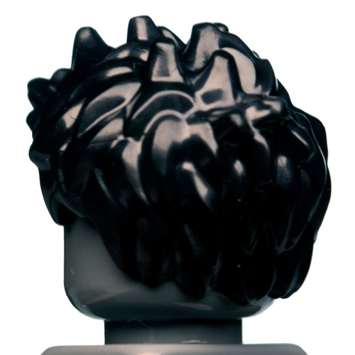 NEW LEGO - Figure Hair - Male - Spiked Black x 1 - 40334 60333 76122 76192 - Picture 2 of 2