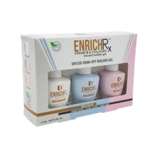 Kupa EnrichRx Infused Builder Gel Trio Pack 0.57oz/ea- White, Clear & Nude Pink 