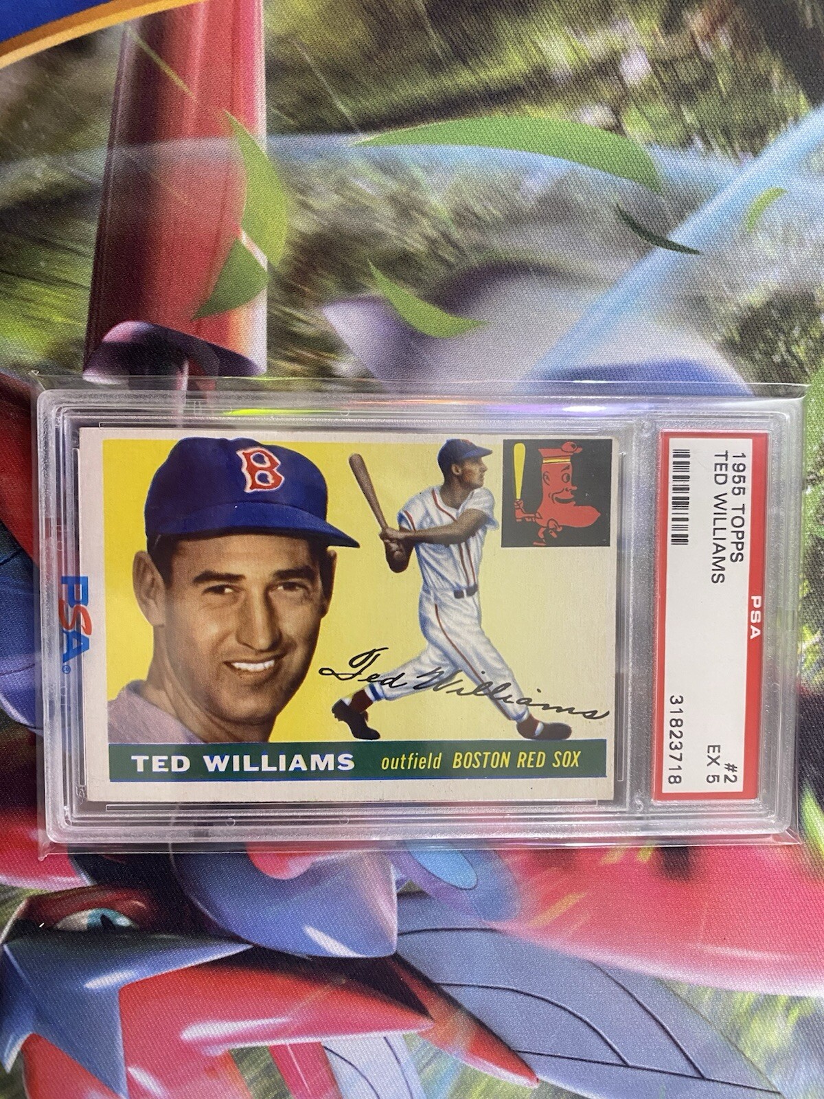Ted Williams 1955 Topps #2 Vintage Graded Card PSA 5 EX