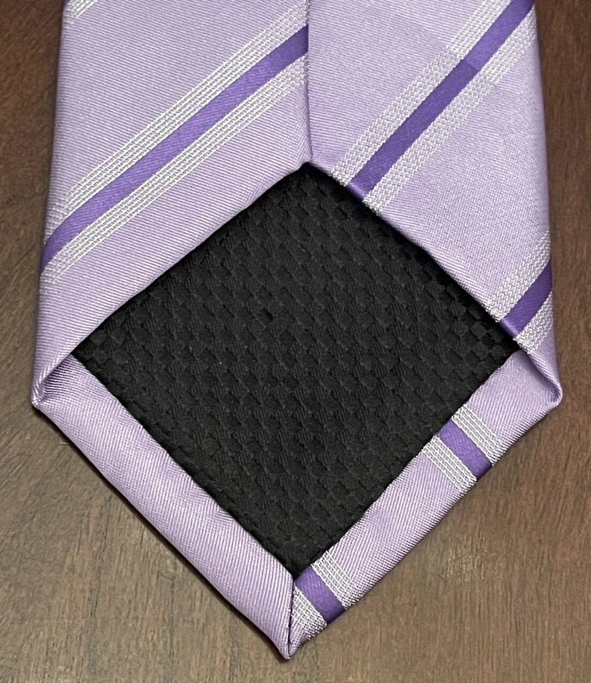 Corbata de cuello Sean John púrpura 96 % poliéster 4 % metálica para hombre hecha en China Foto 2 de 4