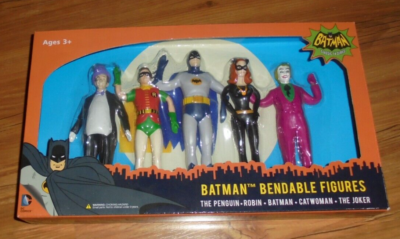 フィギュア4体セット BATMAN Jo Meg Carmen 99 Batman Classic TV Series Batman Bendable Figures Set DC Comics