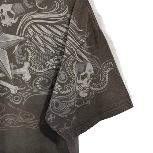 Liquid Blue Y2K Skull Sword Star Skulls Cross Bones Vintage Shirt Herren XL Faded - Bild 6 von 9