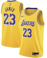 Nike Los Angeles Lakers LeBron James Swingman Jersey Gold Size 2XL 56