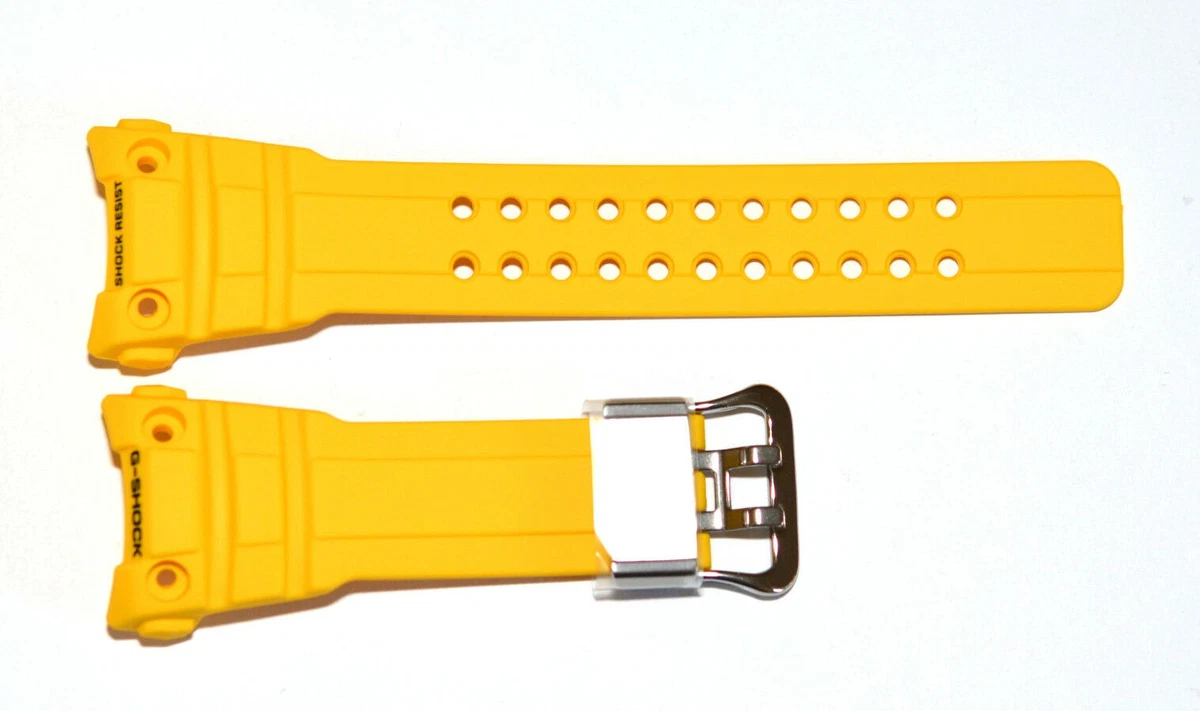 Casio G Shock Gulfmaster GWN1000 9A GWN 1000 9A yellow rubber watch band strap