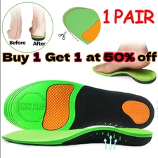 Orthotic Shoe Insoles Insert Flat Feet High Arch Support Plantar Fasciitis Pads