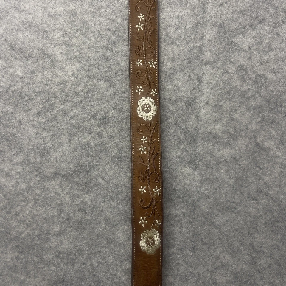 Cinturón Botas La Sierra Unisex Talla 38 Marrón Floral Bordado Foto 2 de 4