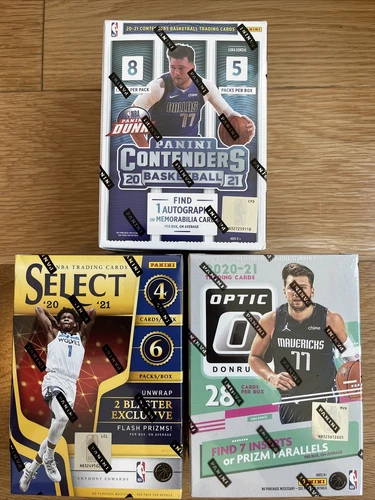 2020-2021 Panini NBA Basketball (Contenders + Select + Optic) 3 Blaster Box Lot