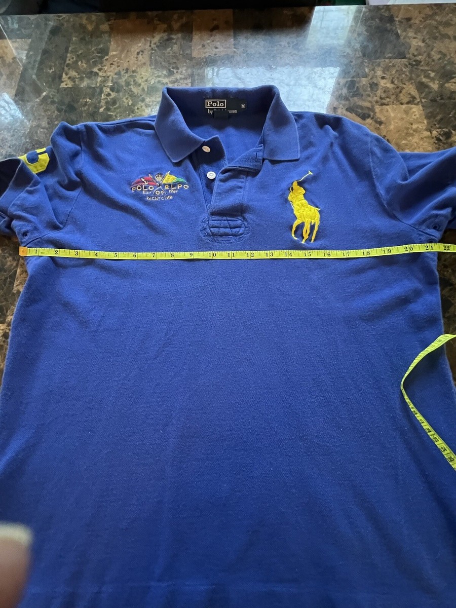 Vintage Polo Ralph Lauren Royal Blue Big Pony Yacht Club