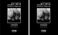 2PC Set Studio 500 16 x 20 Slim Picture Frames, Tempered Glass and  Plastic