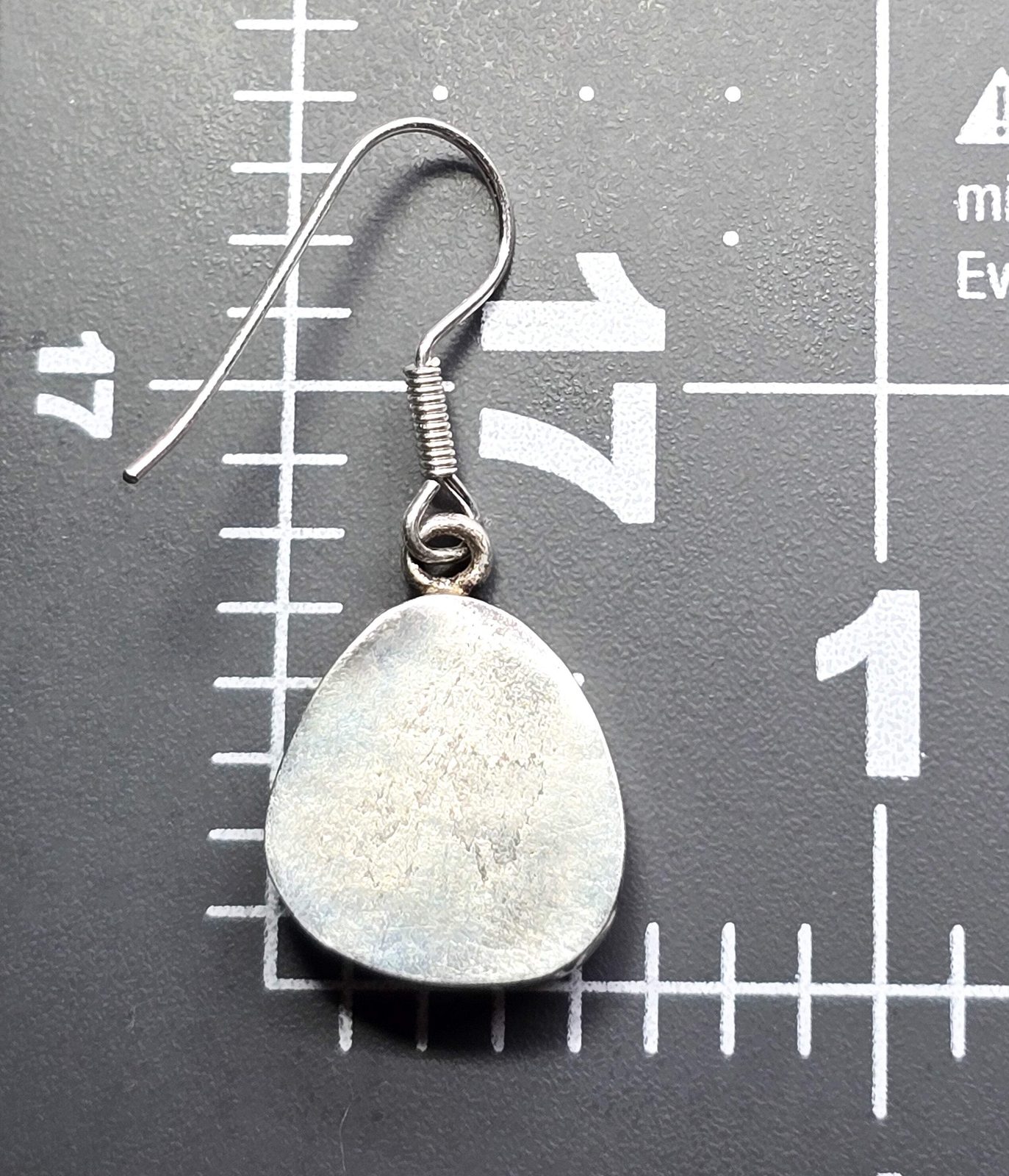 Black Lava stone thick solid sterling silver gems… - image 5