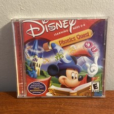 Disney Scholastic Phonics Quest Age 5-8 Windows Mac Interactive Learning CD