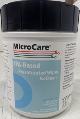 MicroCare MCC-BACW IsoClean Pre-Saturated IPA-Based Flux Remover Wipes ...