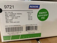Rescue 9721 - 3.3 PSC Refrigeration Evaporator Fan Motor (NEW)