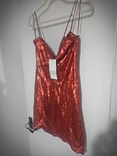 Brandnew Zara Sequin Mini Red Dress Size Small Festive New Year's Nye