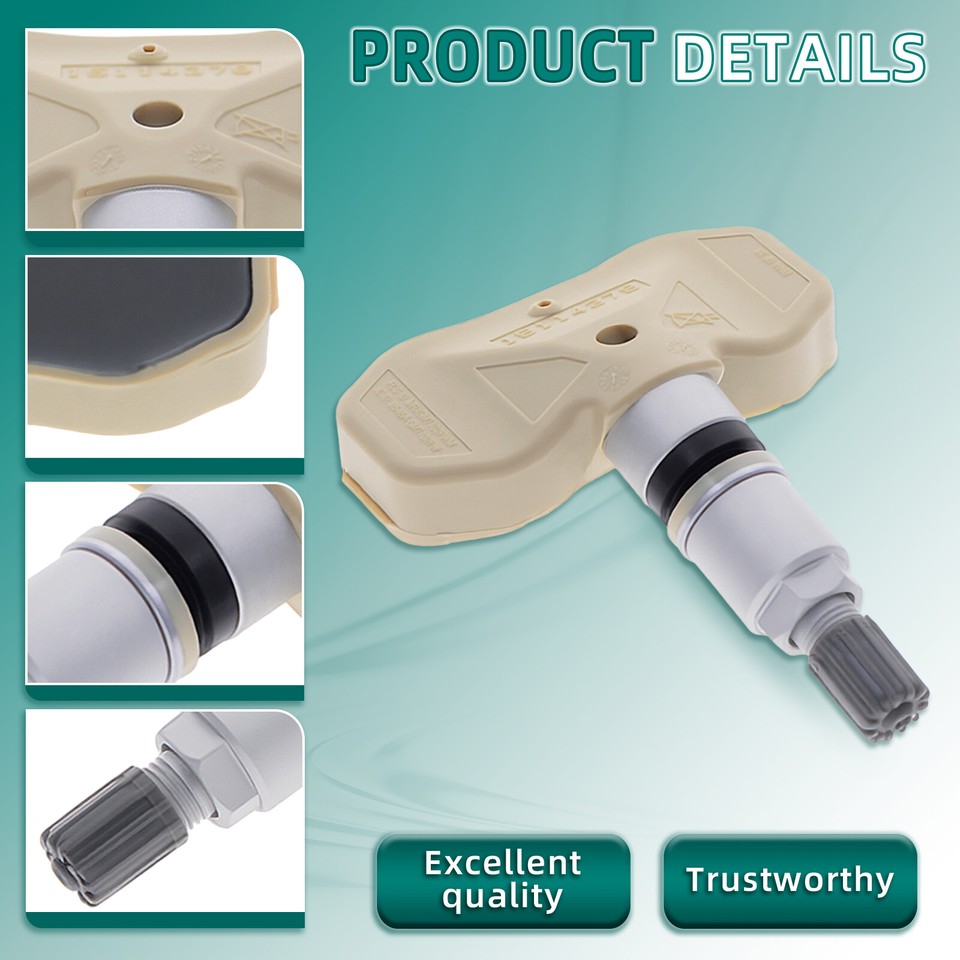 4x TPMS Tire Pressure Sensors – Fits GMC Sierra Yukon XL 05-06 – 315MHz (15114379)