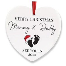 Christmas Ornaments Expecting Baby Pregnancy, Announcement New Parents to Be