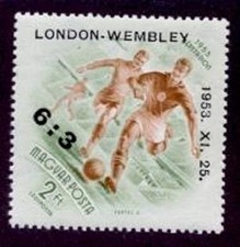 HUNGARY 2Ft SOCCER w/LONDON WEMBLEY 1953 OVPT