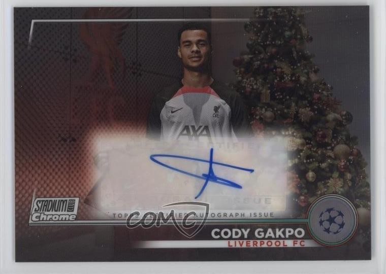 2022 Topps Stadium Club Chrome UEFA Competitions Cody Gakpo Rookie Auto RC 1un8